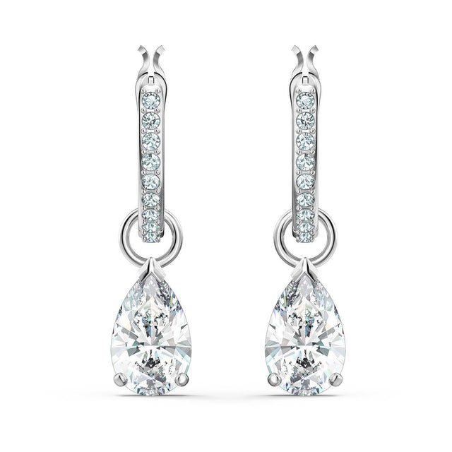 Swarovski Crystal Attract Pear Mini Hoop Earrings