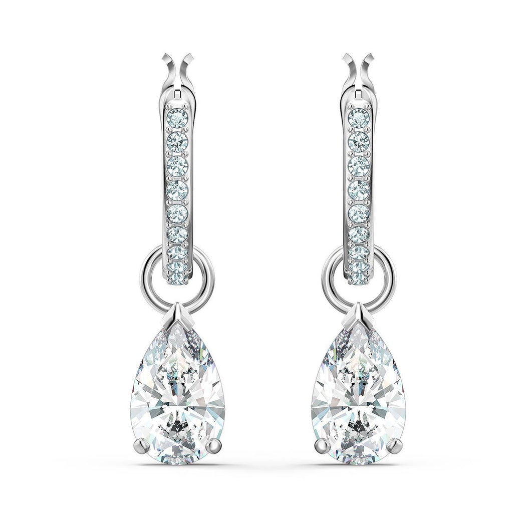 Swarovski Crystal Attract Pear Mini Hoop Earrings