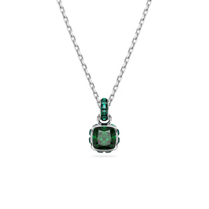 Swarovski Crystal Birthstone Rhodium Plated Pendant Necklace
