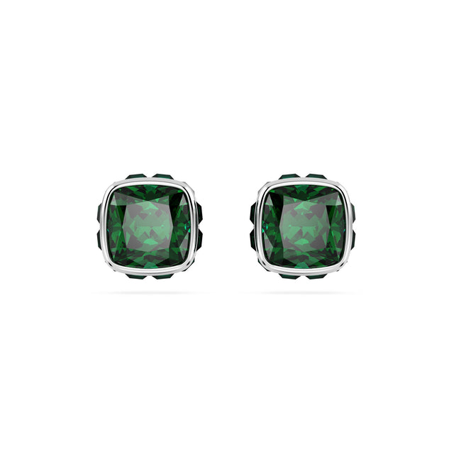 Swarovski Crystal Birthstone Rhodium Plated Stud Earrings