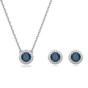 Swarovski Crystal Constella Halo Pendant Necklace and Earring Set