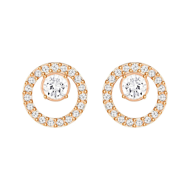 Swarovski Crystal Creativity Circle Small Rose Gold-Tone Earrings