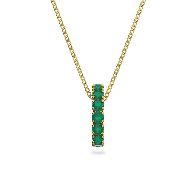 Swarovski Crystal Exalta Gold-Tone Green Pendant Necklace