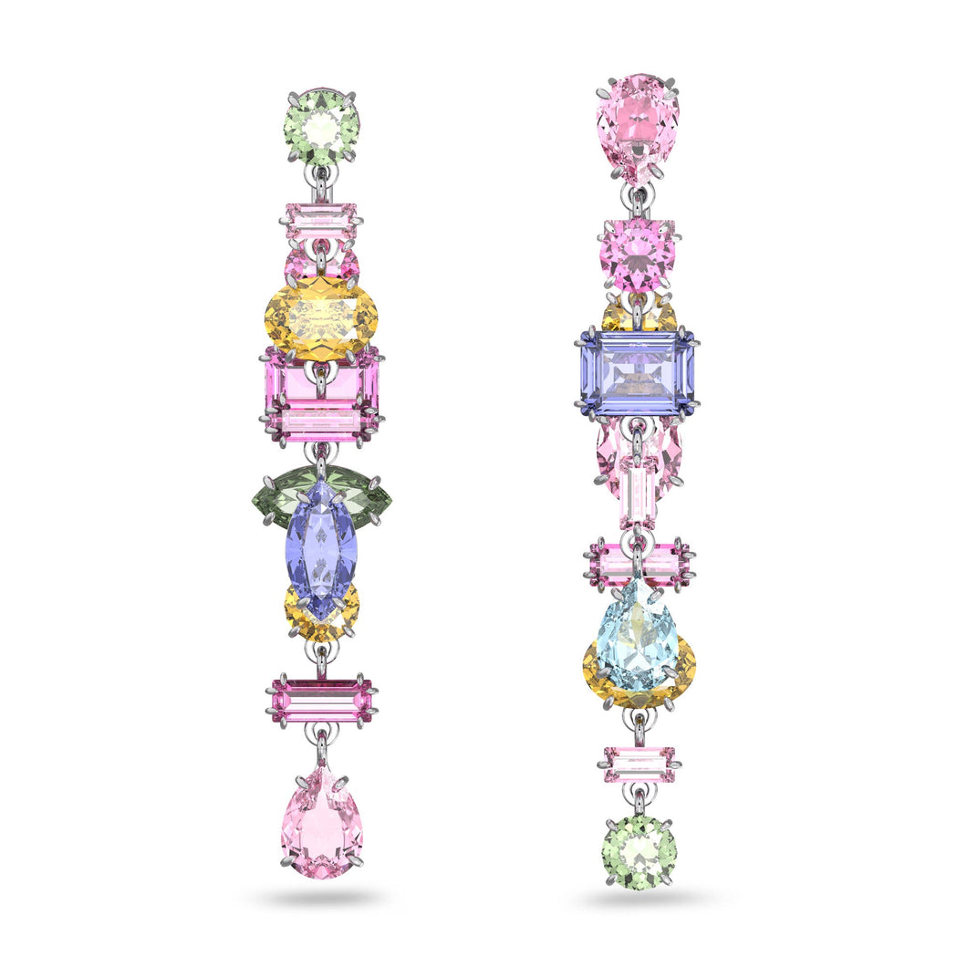 Swarovski Crystal Gema Rhodium-Plated Drop Earrings