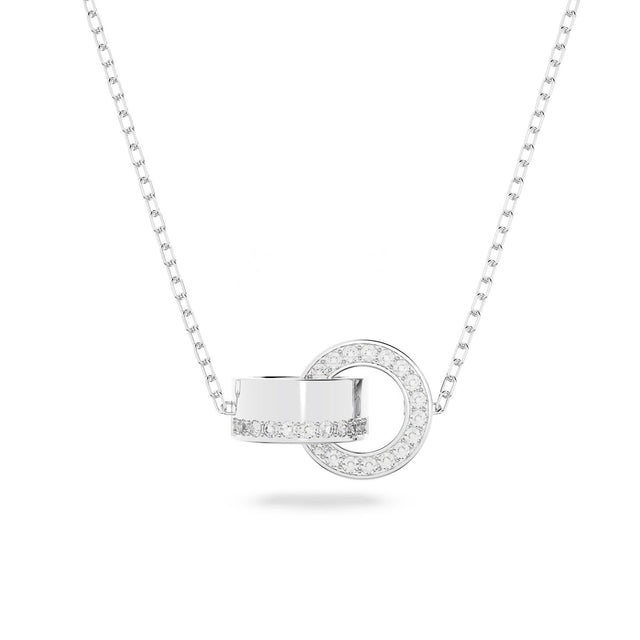 Swarovski Crystal Hollow Rhodium-Plated Pendant Necklace