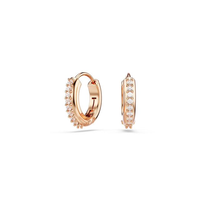 Swarovski Crystal Matrix Rose Gold-Tone Hoop Earrings