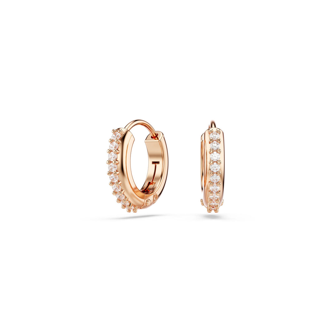 Swarovski Crystal Matrix Rose Gold-Tone Hoop Earrings