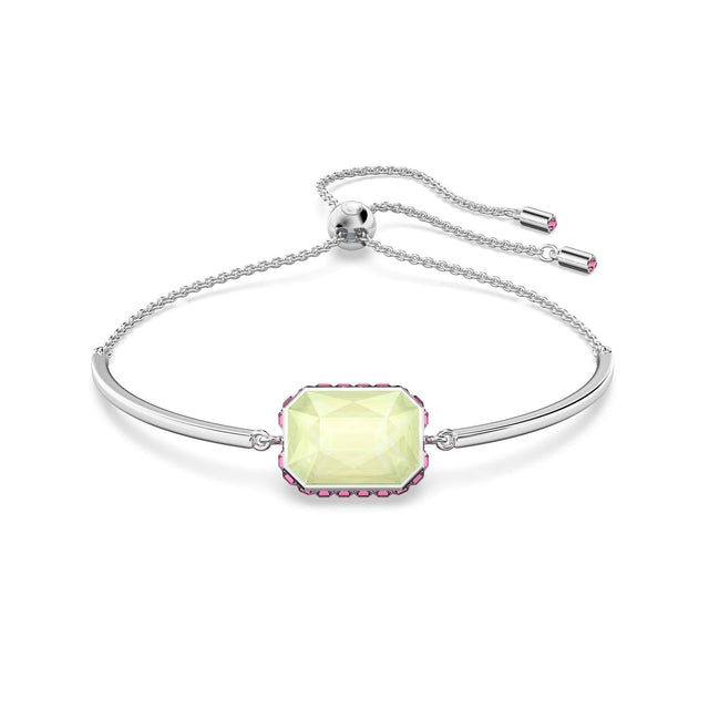 Swarovski Crystal Orbita Rhodium-Plated Octagon Bangle Bracelet