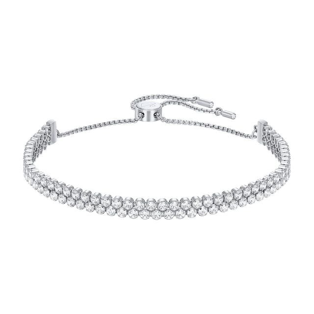 Swarovski Crystal Subtle White-Tone Bracelet