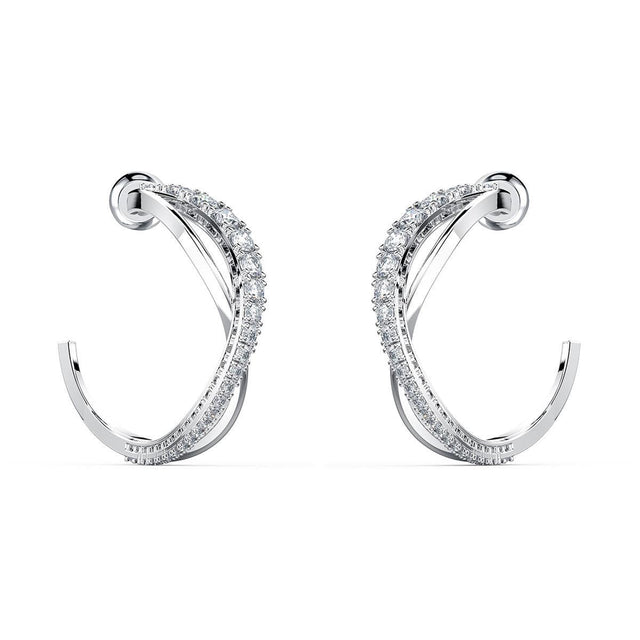 Swarovski Crystal Twist Hoop Earrings