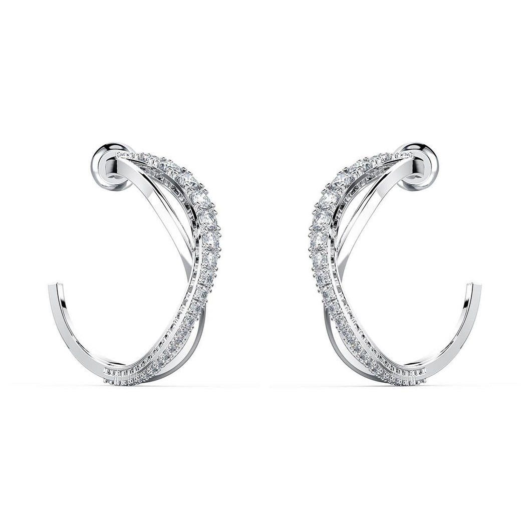 Swarovski Crystal Twist Hoop Earrings