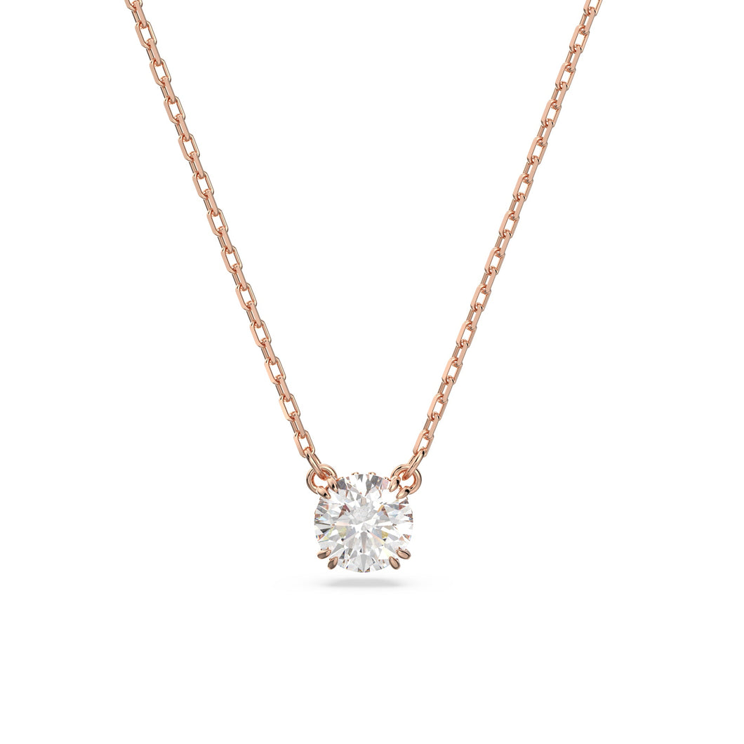 Swarovski Crystal and Zirconia Constella Rose Gold-Tone Pendant Necklace