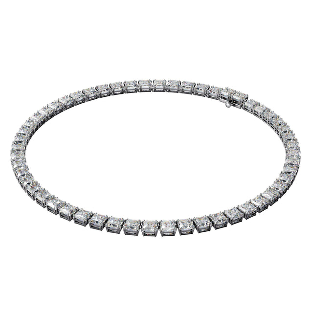 Swarovski Millenia Necklace with Clear Square-Cut Swarovski Zirconia