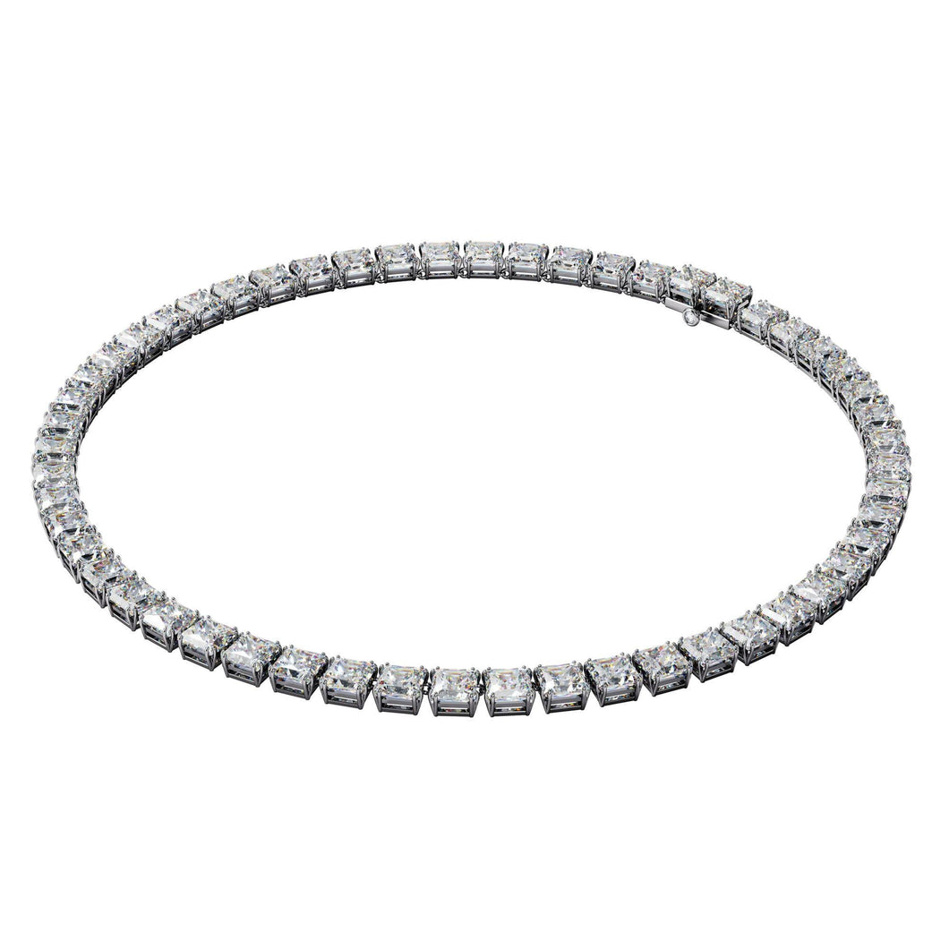 Swarovski Millenia Necklace with Clear Square-Cut Swarovski Zirconia