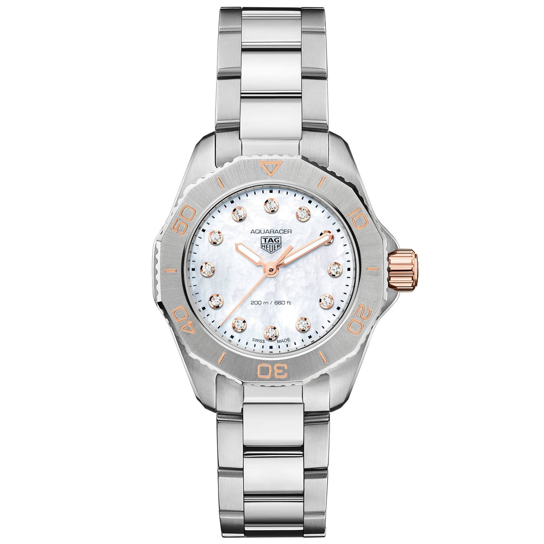 TAG Heuer AQUARACER Professional 200 Quartz Calibre and Diamond Dial Watch | 30mm | WBP1450.BA0622