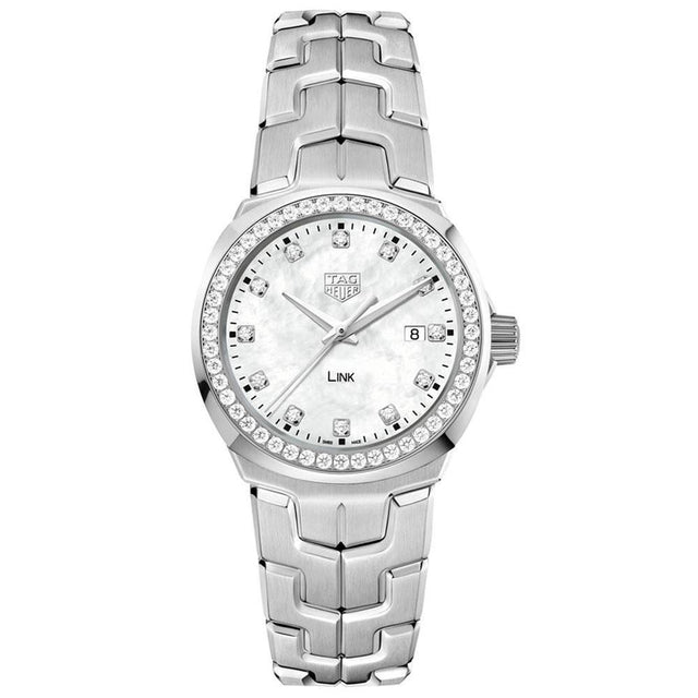 TAG Heuer LINK Quartz Diamond Mother-of-Pearl Dial Stainless Steel Watch 32mm - WBC1316.BA0600