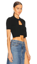 Alexander Wang Twinset Hybrid Halter Cardigan in Black