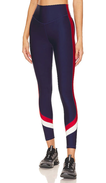 THE UPSIDE Ballpark Midi Pant in Navy - Pantalon mi-long THE UPSIDE Ballpark en bleu marine - THE UPSIDE 海军蓝棒球中长裤 - THE UPSIDE Ballpark Midi-Hose in Marineblau - THE UPSIDE Ballpark 미디 팬츠 - Pantaloni midi THE UPSSIDE Ballpark in blu scuro