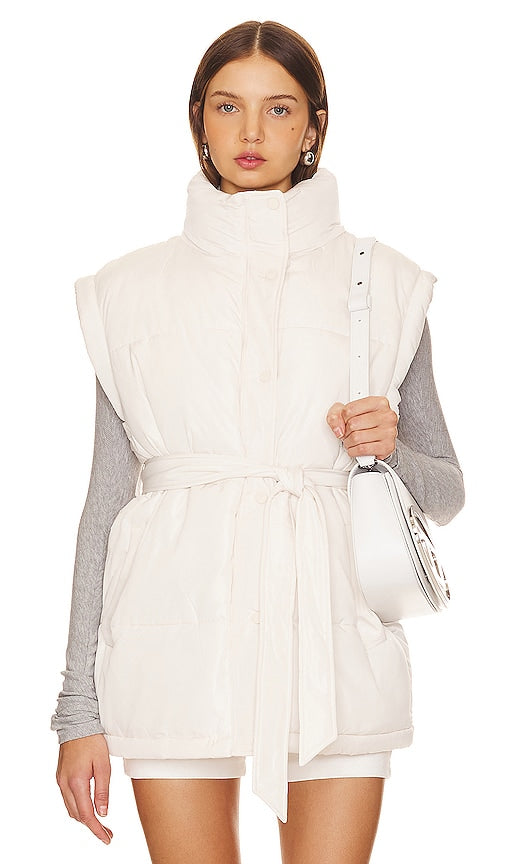 THE UPSIDE Chalet Oslo Puffer Gilet in Ivory