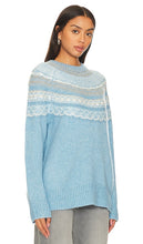 Theory Fair Isle Sweater in Baby Blue