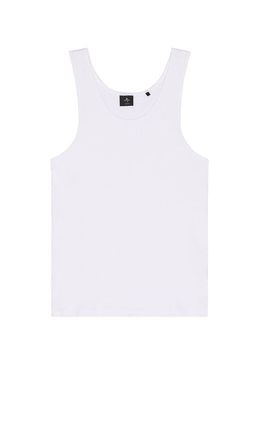 THRILLS Endless Rib Tank in White - Débardeur côtelé sans fin THHRILLS en blanc - THRILLS Endless 白色罗纹背心 - THRILLS Endless Rib Tank in Weiß - THRILLS 엔드리스 립 탱크화이트 색상 - THRILLS Canotta a coste infinite in bianco