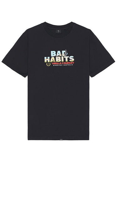 THRILLS Royal Habits Merch Fit Tee in Black - THRILLS Royal Habits Merch Fit - T-shirt en noir - THRILLS Royal Habits 黑色 Merch Fit T 恤 - THRILLS Royal Habits Merch Fit T-Shirt in Schwarz - THRILLS Royal Habits 머치핏 티셔츠 블랙 색상 - THRILLS Royal Habits Merch Fit Tee in nero