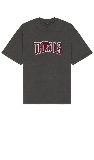THRILLS Stand Firm Box Fit Oversize Tee in Charcoal - THRILLS Stand Firm - T-shirt surdimensionné coupe carrée - Charbon de bois - THRILLS Stand Firm 木炭色超大 T 恤 - THRILLS Stand Firm Box Fit Oversize-T-Shirt in Anthrazit - THRILLS 스탠드 펌 박스핏 오버사이즈 티셔츠 차콜 색상 - THRILLS T-shirt oversize con vestibilità box fit in grigio antracite