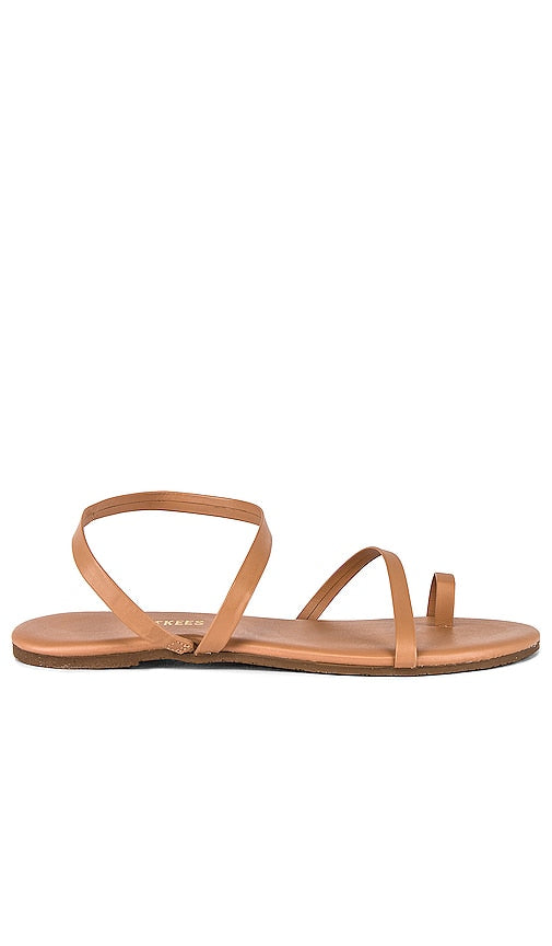 TKEES Mia Napa Sandal in Beige | Beach Bum Flat Sandals for Women