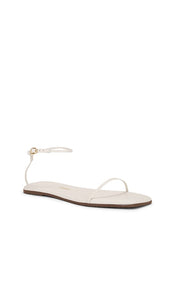 TKEES Square Toe Twiggy Sandal in Cream