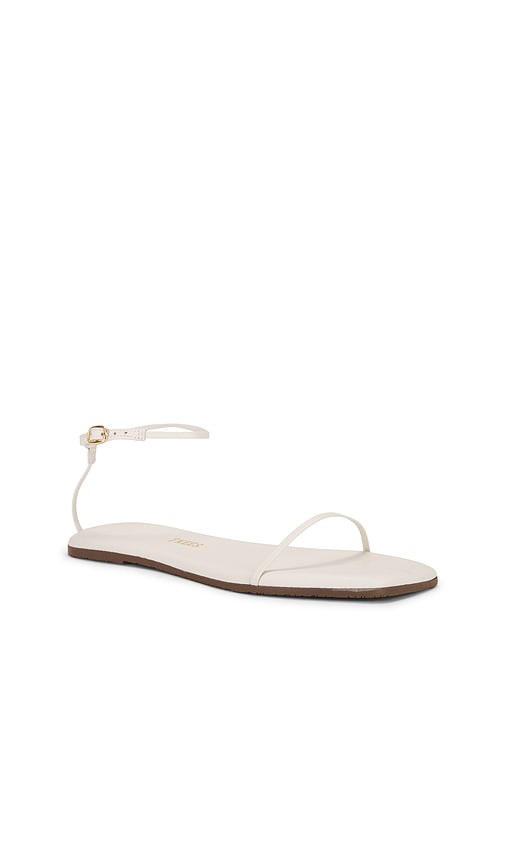 TKEES Square Toe Twiggy Sandal in Cream