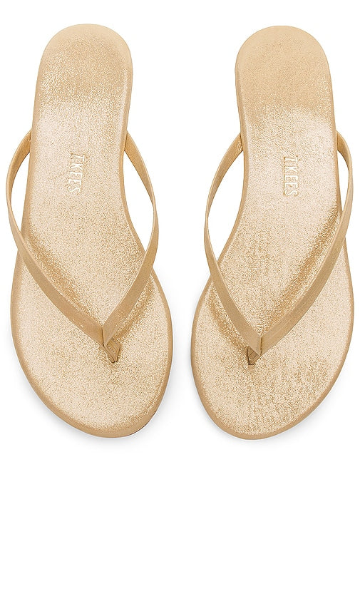 TKEES Glitters Flip Flop in Metallic Gold