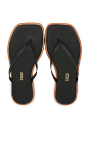 TKEES Dylan Sandal in Black | Sable Flip Flop Sandals for Women