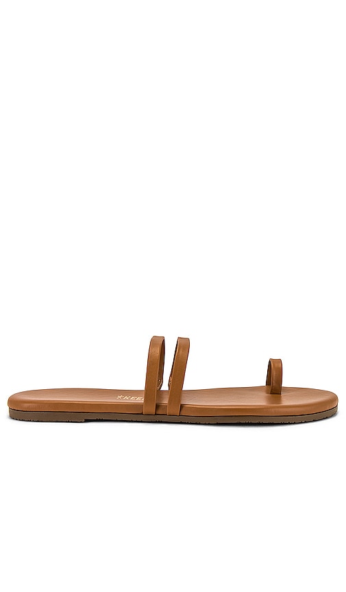 TKEES Leah Sandal in Cognac