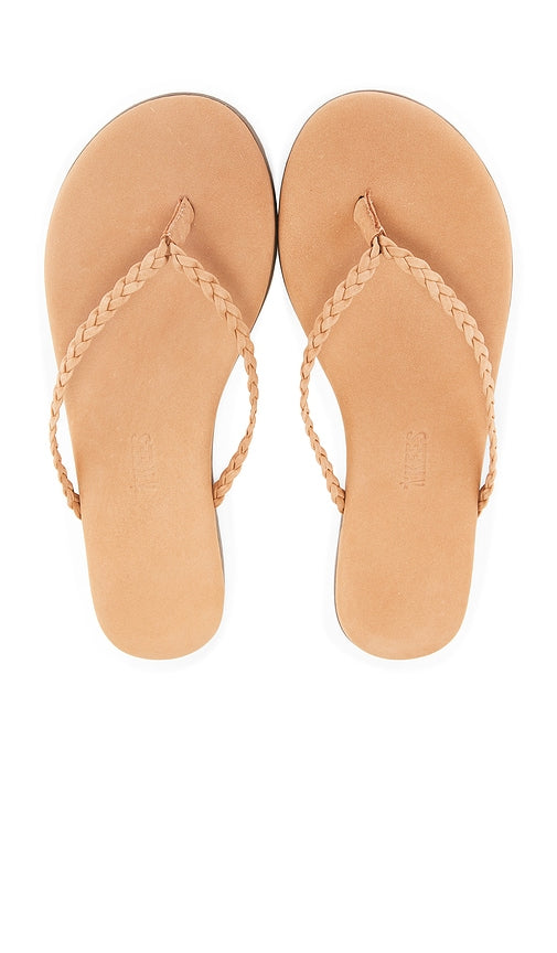 TKEES Lily Braid Sandal in Nude | Pout Flip Flop Sandals for Women