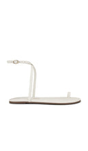 TKEES Phoebe Sandal in Cream | Cream Flat Sandals for Women