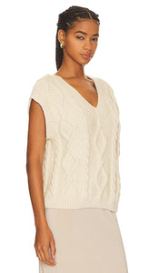 The Knotty Ones Laime Vest in Cream