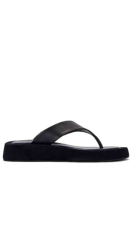 Tony Bianco Ives Sandal in Black | Black Como Flip Flop Sandals for Women