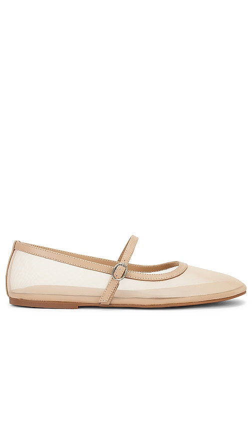 Tony Bianco Melany Flat in Nude | Skin Mary Jane Flats for Women