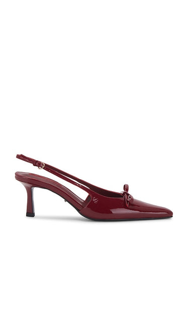 Tony Bianco Quill Slingback in Burgundy | Bordeaux Patent Sling Back Heels for Women