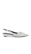Tony Bianco Elijah Flat in Metallic Silver | Silver Vintage Metal Sling Back Flats for Women