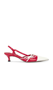 Tony Bianco x REVOLVE Kimberly Slingback in Red | Chilli Patent & White Patent Sling Back Heels for Women