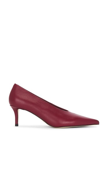 Tony Bianco Dries Heel in Red | Bordeaux Nappa Pump Heels for Women