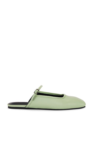Tony Bianco Harvey Mule in Mint | Peppermint Nappa Flat Slides for Women