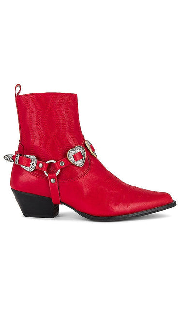 TORAL Blues Heart Boot in Red - Botte TORAL Blues Heart en rouge - TORAL 红色 Blues Heart 靴子 - TORAL Blues Heart Stiefel in Rot - TORAL 블루스 하트 부츠 레드 색상 - Stivale TORAL Blues Heart in rosso
