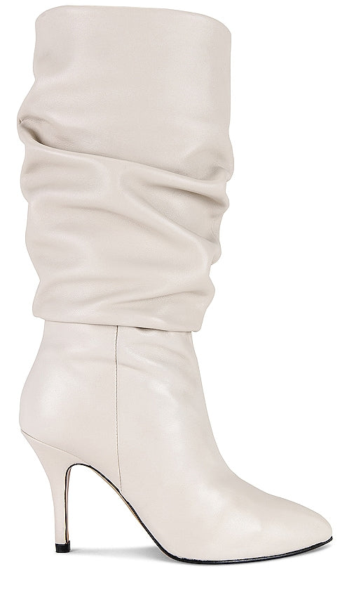 TORAL Knee High Slouch Boot in White - Bottines souples hautes TORAL en blanc - TORAL 白色及膝休闲靴 - TORAL Kniehoher Slouch-Stiefel in Weiß - TORAL 니하이 슬라우치 부츠화이트 색상 - Stivale morbido TORAL alto al ginocchio in bianco