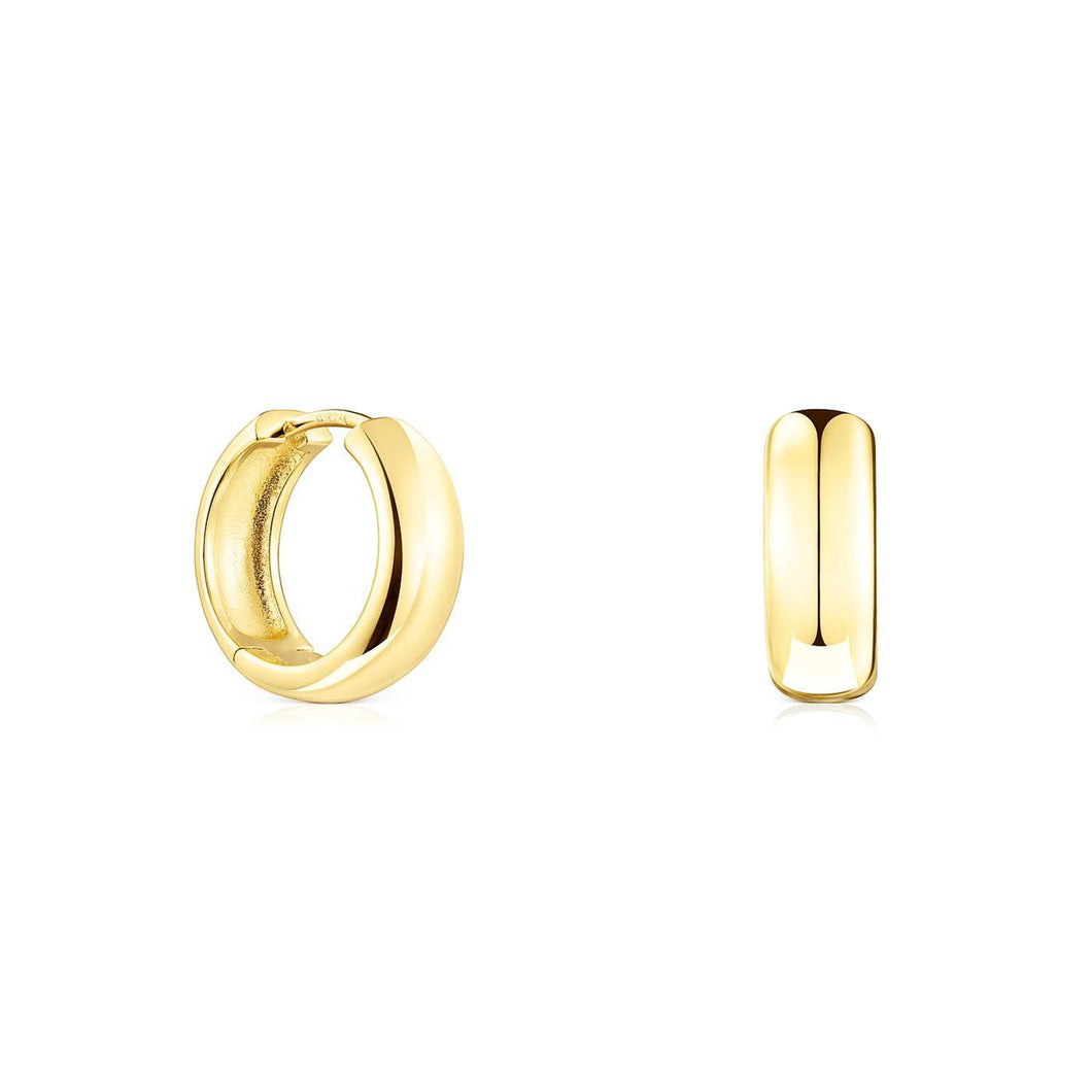TOUS Basics Gold-Plated Hoop Earrings
