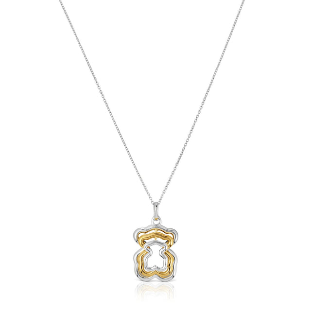 TOUS Bickie Triple Bear Two-Tone Pendant Necklace