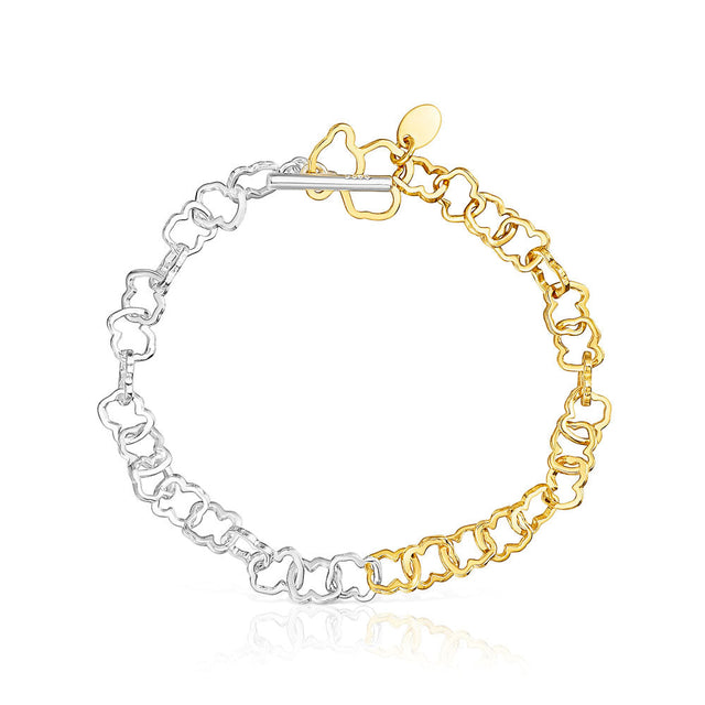 TOUS Carrusel Two-Tone Bear Motif Bracelet