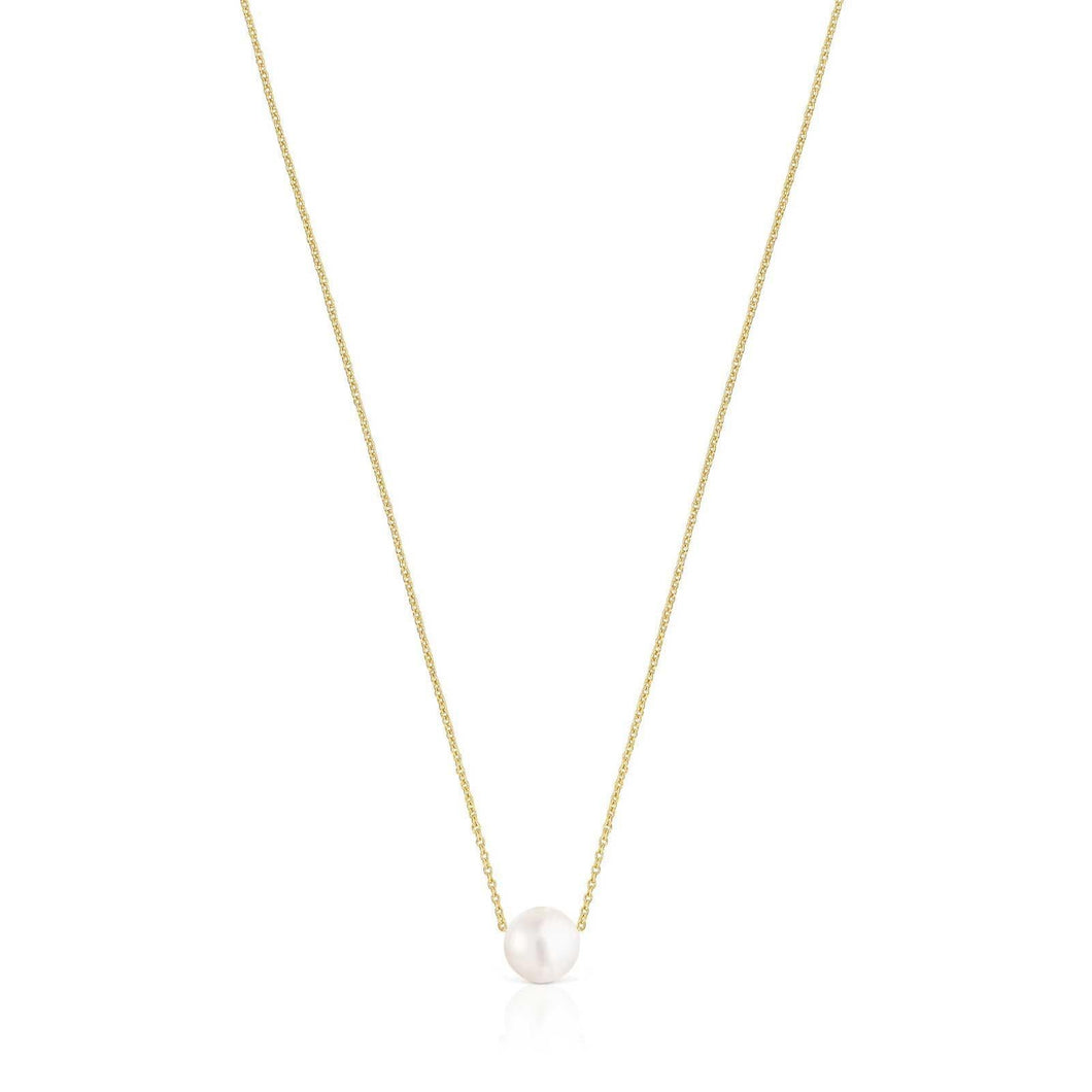 TOUS Gloss Gold-Plated Freshwater Cultured Pearl Necklace