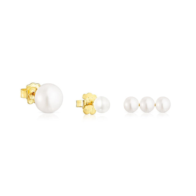 TOUS Gloss Pearl Earring Set